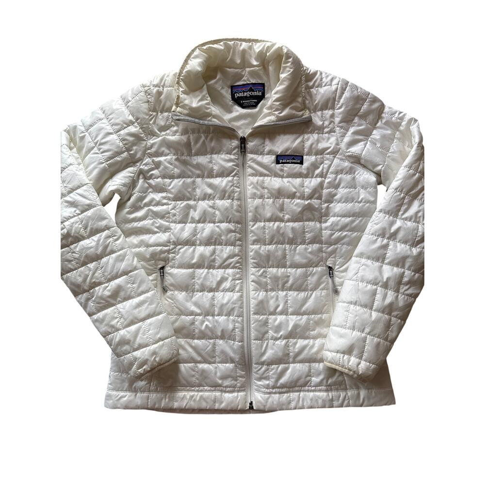 Patagonia Nano Puff Birch White PrimaLoft Insulated Jacket Womens S